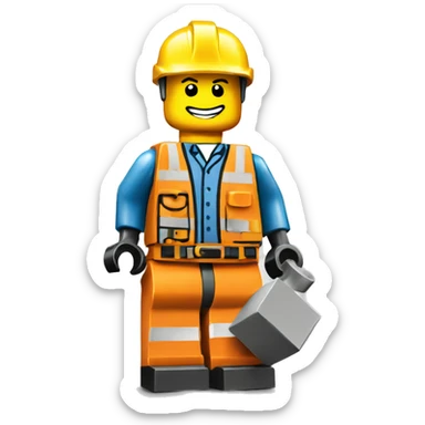 lego brick builder sticker