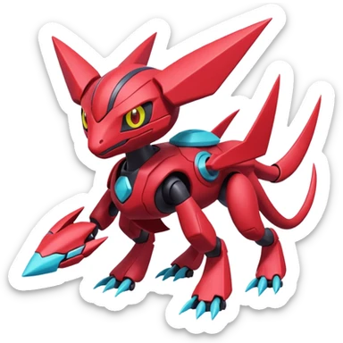 Heliolisk-Weavile-Cyclizar-Genesect-Pokémon, full body sticker