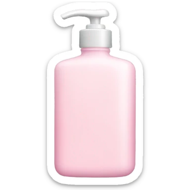 Light pink lotion bottle sticker