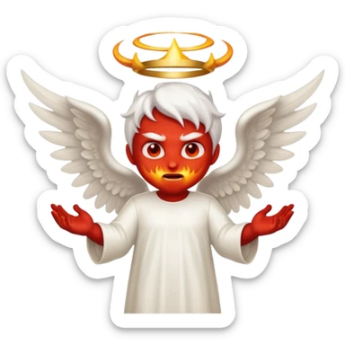 Biblically accurate Angel seraphim make a devil sticker