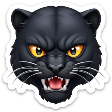 angry panther animal sticker