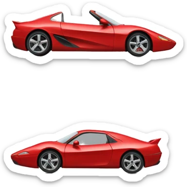Fast red car sticker