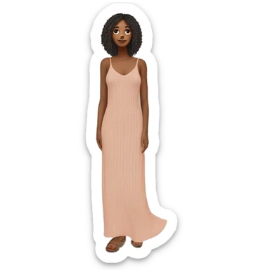 Knit maxi slip dress sticker