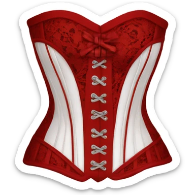 Corset red lace  sticker