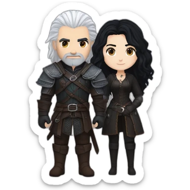 Geralt and Yennefer sticker