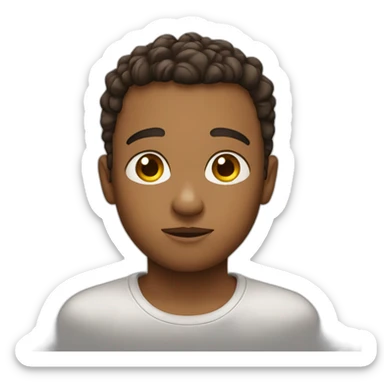 Hot emoji with innocent eyes sticker