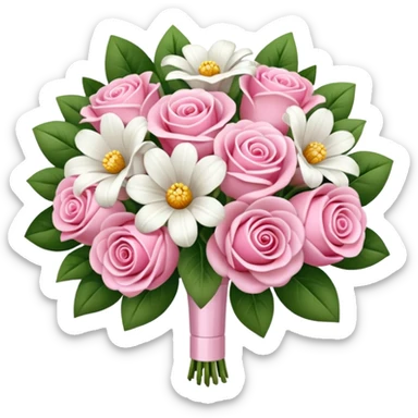 Beautiful Bouquet wedding flowers aesthetic  sticker