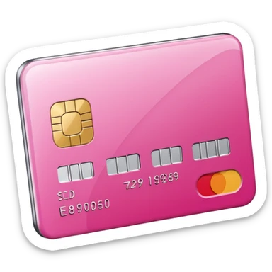 mix pink and white bank and credit card sticker