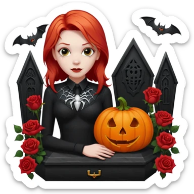 Chris motionless  🕸🦇🎃🥀⚰️🖤🪦🎶🎤👩‍🦰 sticker