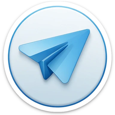 generate realistic detailed telegram app logo sticker