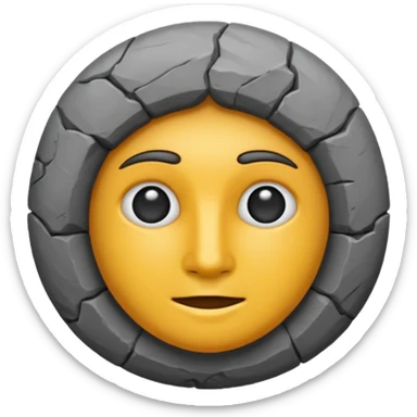 Single dark-gray Roman sanpietrino emoji, minimal and rounded sticker