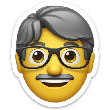 Lelis Vercellesi con gafas de aumento sticker