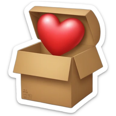heart in box sticker