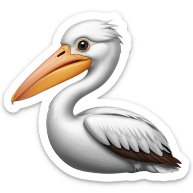 pélican avec de l'eau dans son bec sticker
