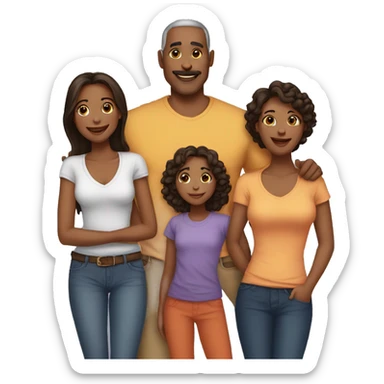 7 daughters and mother and Father sticker