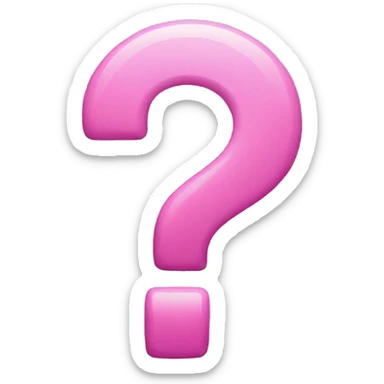 Pink question mark  sticker