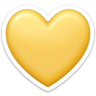 Butter yellow heart  sticker