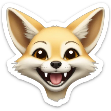 Fennec Fox Laughing  sticker