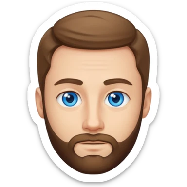 Man met een korte baard en felle blauwe ogen k sticker