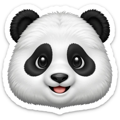 Happy simple panda bear sticker