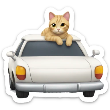 car cat sticker