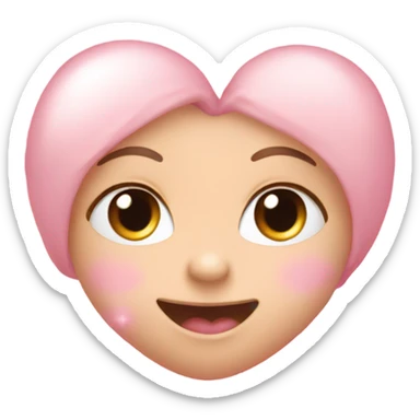 Baby pink heart with sparkles sticker