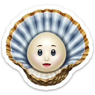 pearl in oyster sticker