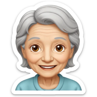 an old lady sticker