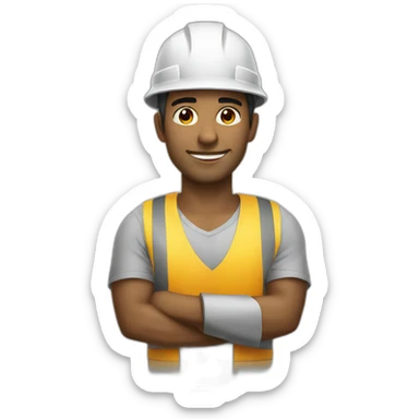 brazilian man working sticker