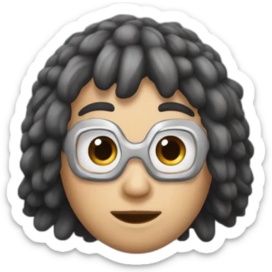 peluca milei sticker