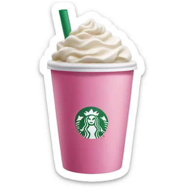 Pink starbucks sticker