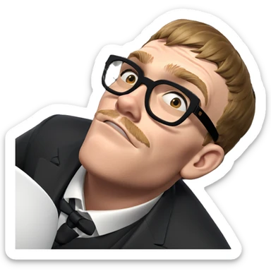 dapper boy with cigarette sticker