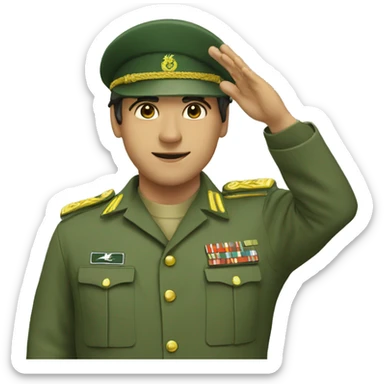 pak army salute  sticker