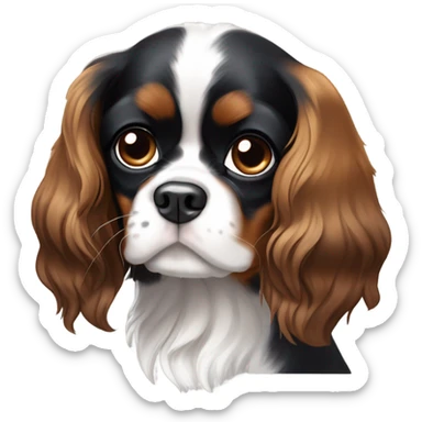 Tricolor cavalier king Charles spaniel  sticker