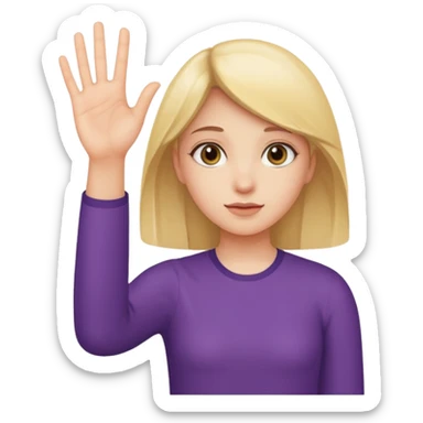 Fille avec un 6 sur une main et un 7 sur l'autre sticker