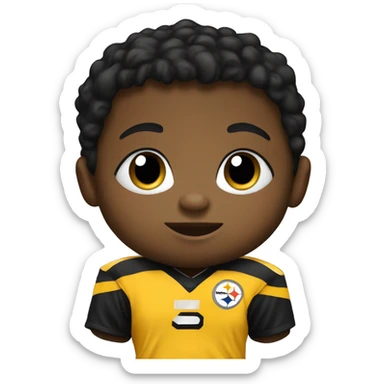 Baby in Steelers uniform  sticker