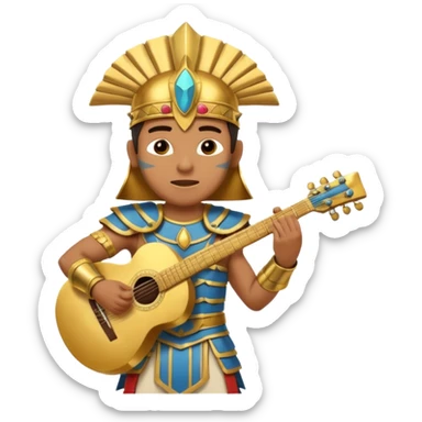 pharaoh gladiator play guitar sticker