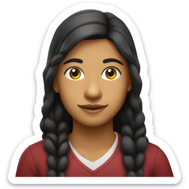 estudante adolescente brasileira de ascendencia indígena que mora em Manaus sticker