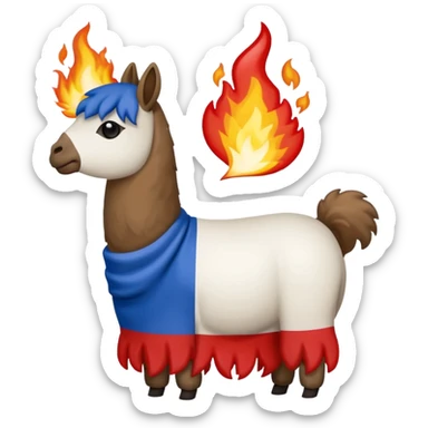 emoji bandera de francia ardiendo pero que sea la bandera de francia sticker