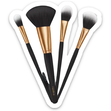 Holding make up brushes sticker