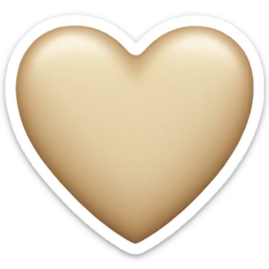 Beige heart sticker