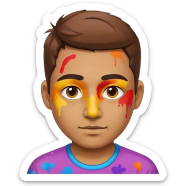 Paint on only nose, half body. sticker