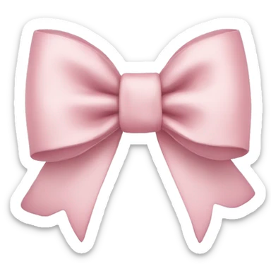light pink bow sticker