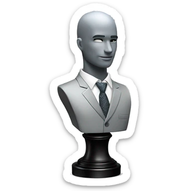 Buste de mannequin homme couture Gris sticker