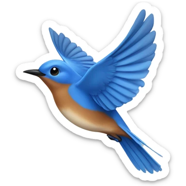 Beautiful BlueBird in flight sticker