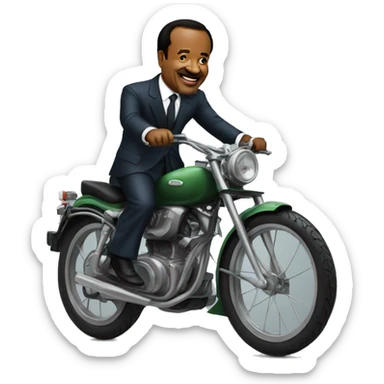 Paul biya on a bike  sticker