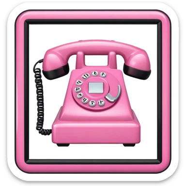 pink girly phone framed photo picture sticker