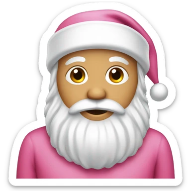 santa pink sticker