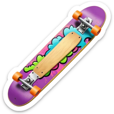 skate board funky sticker