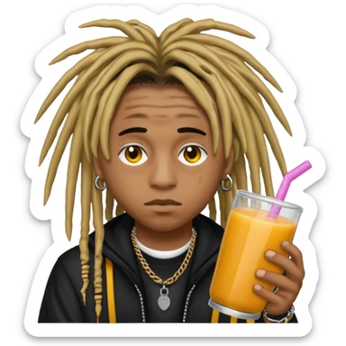 Juice wrld 999 Emo rapper with dreads  sticker